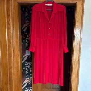 Vintage 80s Red Dress